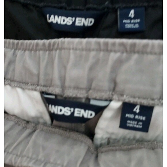 Lands End Womens Slim Leg Stretch Pull On Pants Size 4 Lot Of 2 Black - Gray - Picture 6 of 7